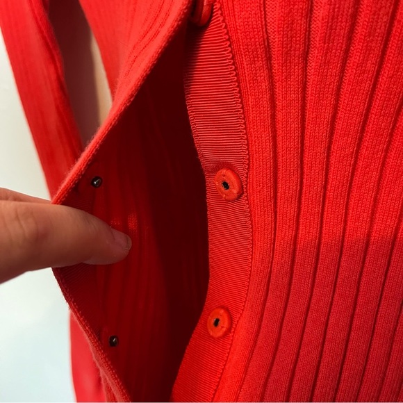 Cabi 5285 Trumpet Cardigan Sweater Bell Sleeve Red Snap Button Front Size XS - Picture 5 of 5